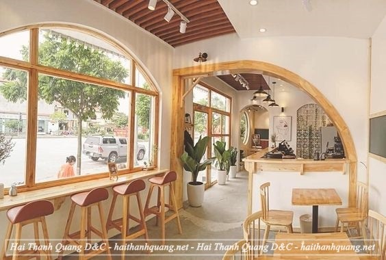 Thiết Kế Quán Cafe Ở Hoài Nhơn HTQ013