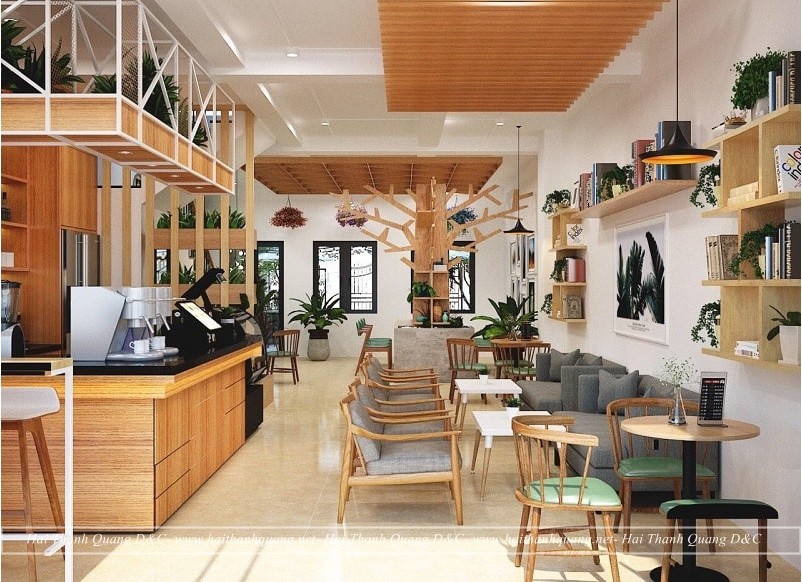 Thi Công Quán Cafe Ở Quy Nhơn HTQ006